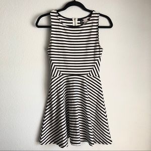 H&M black & white striped dress